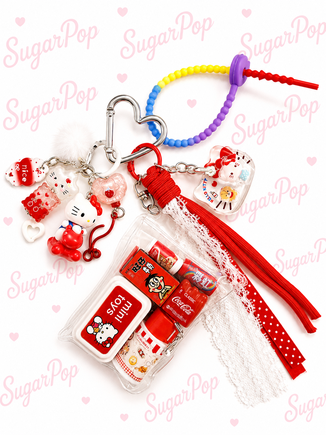 Kawaii Mini Toys Bag Charm Keychain | Cute Character Keychain | Sugar Pop