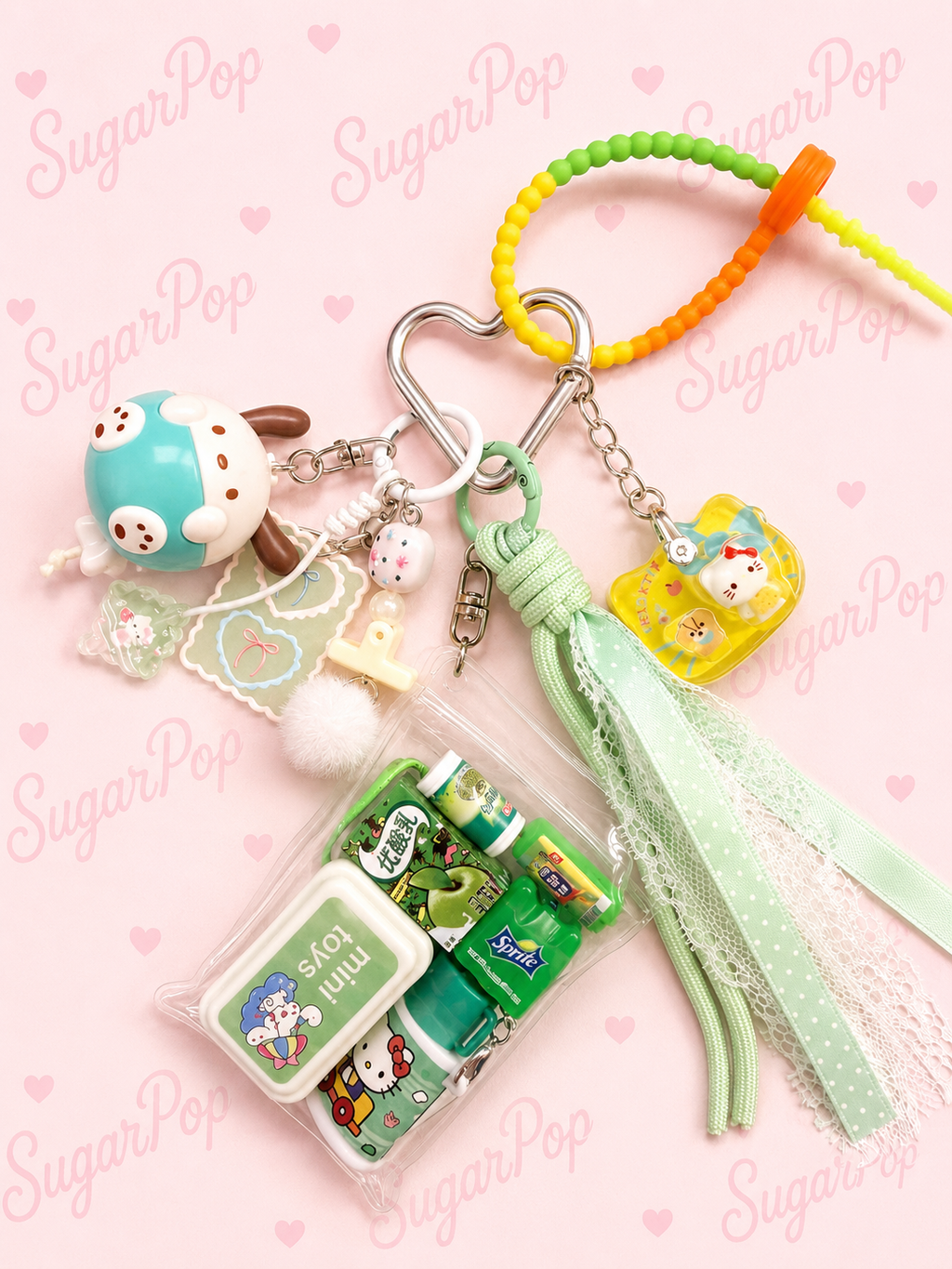 Kawaii Mini Toys Bag Charm Keychain | Cute Character Keychain | Sugar Pop