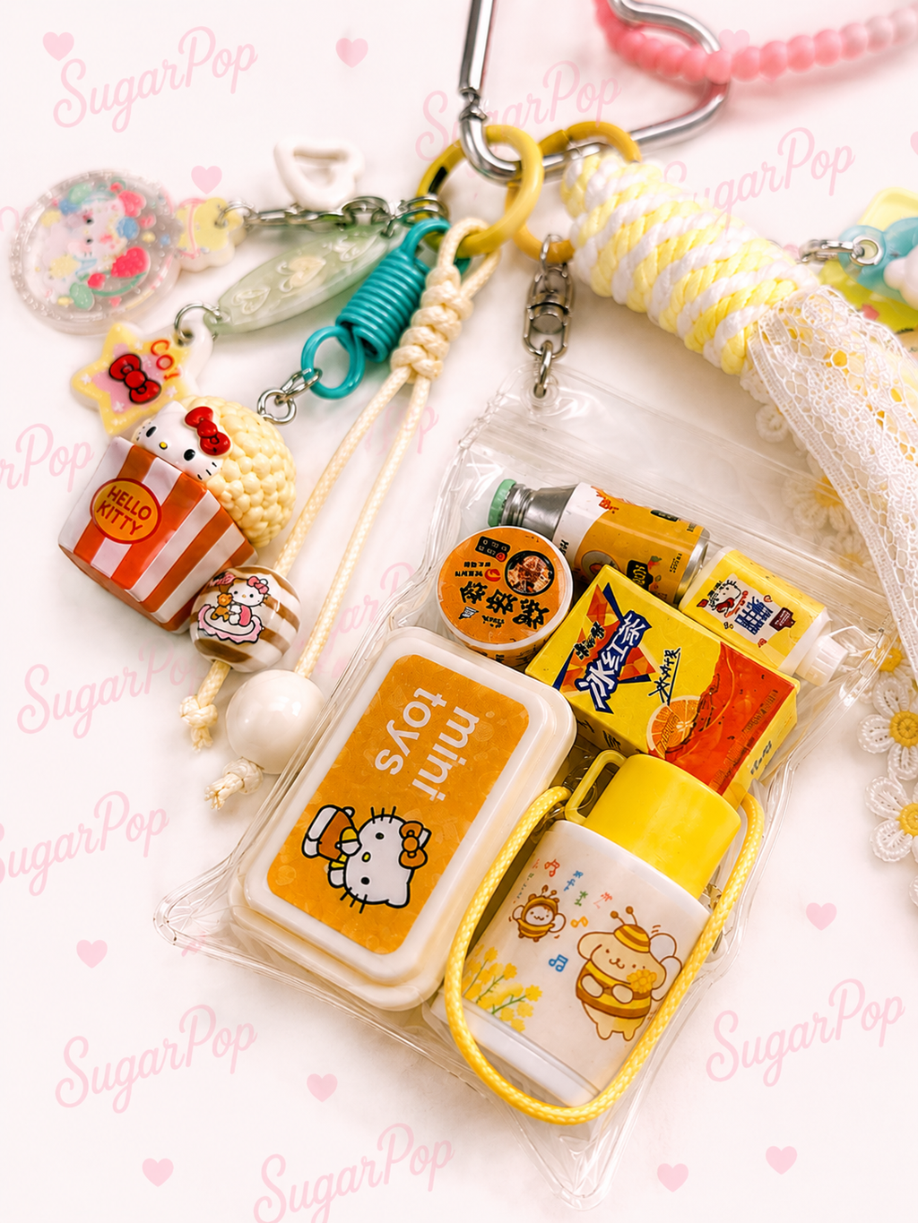 Kawaii Mini Toys Bag Charm Keychain | Cute Character Keychain | Sugar Pop