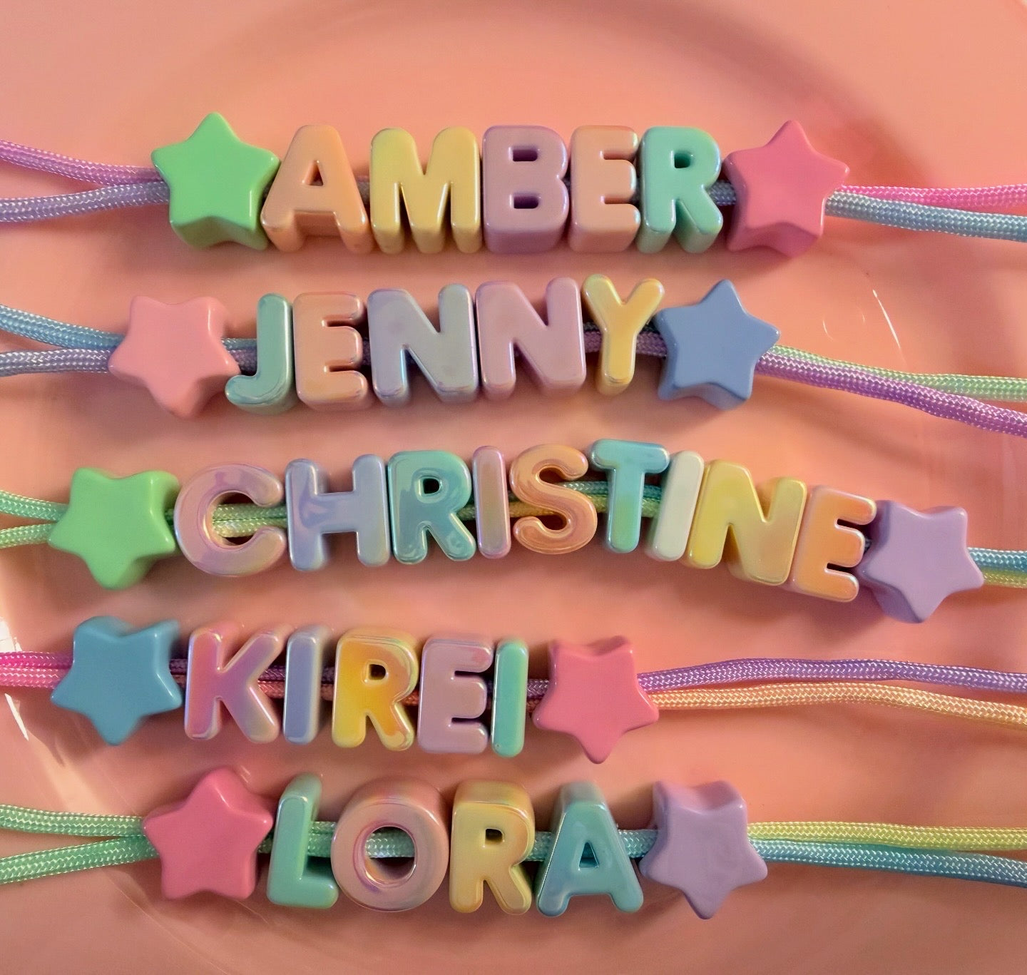 Cotton Candy Custom Name Keychain