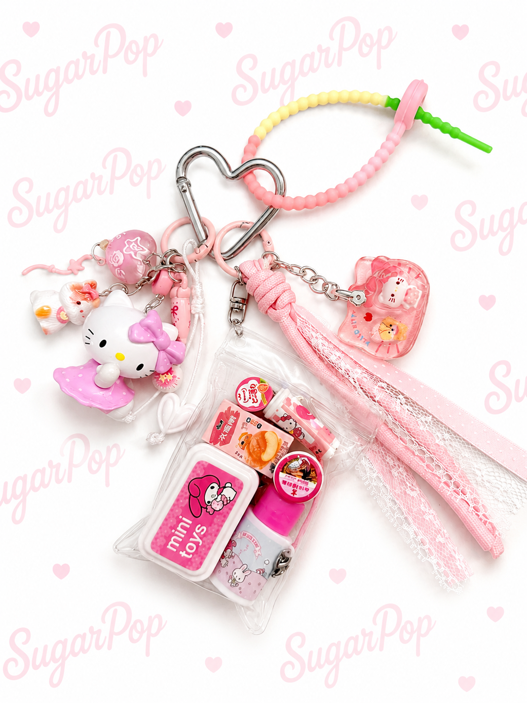 Kawaii Mini Toys Bag Charm Keychain | Cute Character Keychain | Sugar Pop