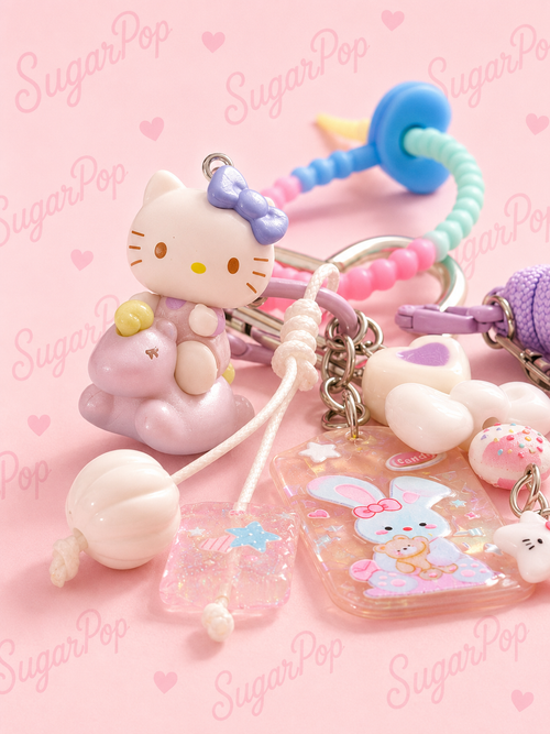 Kawaii Mini Toys Bag Charm Keychain | Cute Character Keychain | Sugar Pop