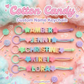 Cotton Candy Custom Name Keychain