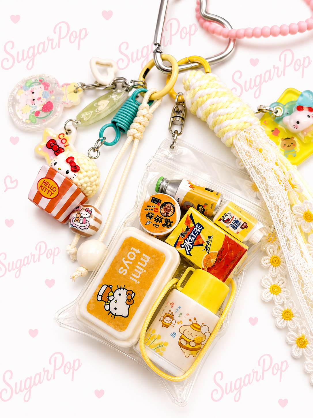 Kawaii Mini Toys Bag Charm Keychain | Cute Character Keychain | Sugar Pop
