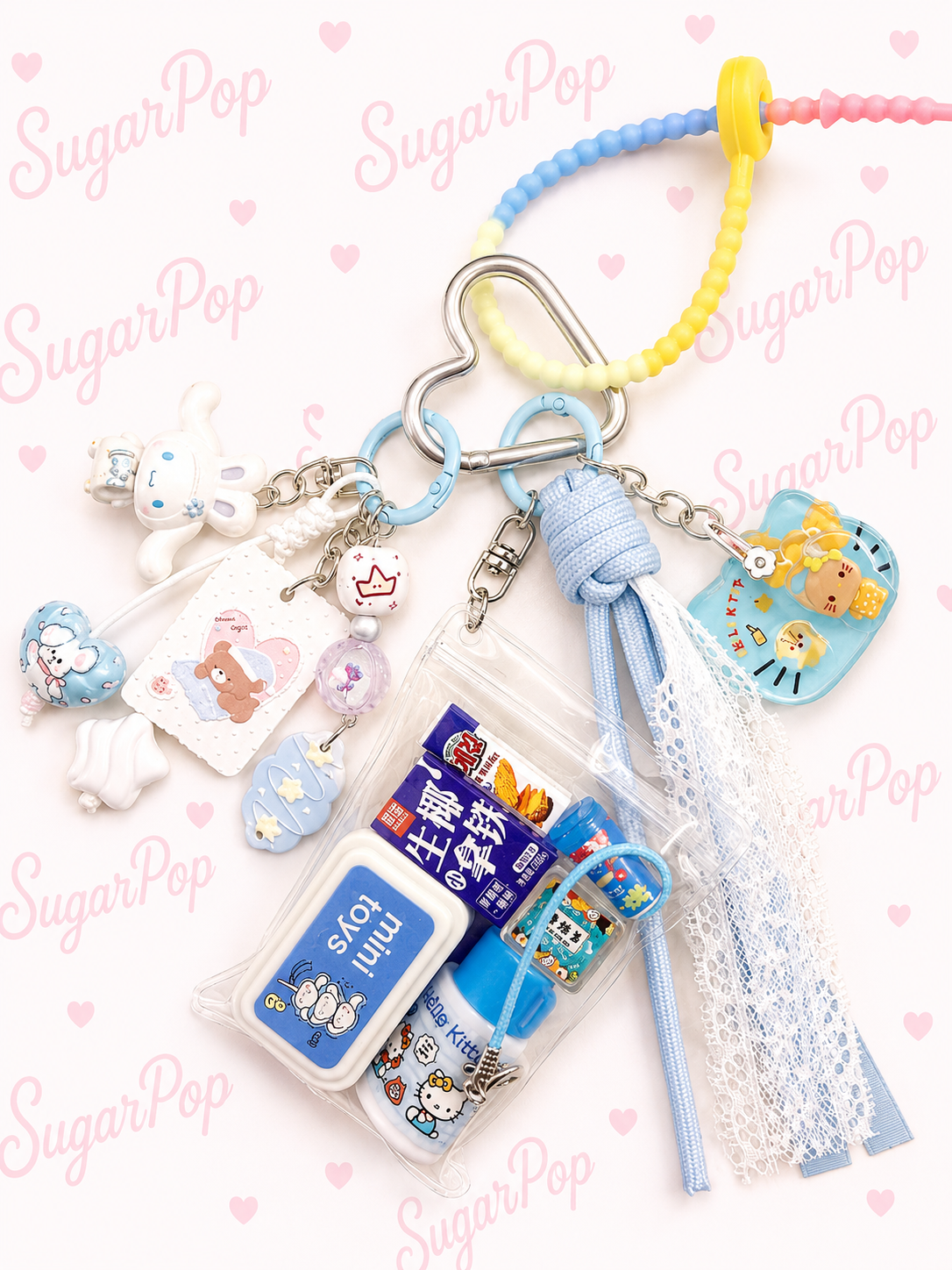Kawaii Mini Toys Bag Charm Keychain | Cute Character Keychain | Sugar Pop