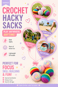 Rainbow Crochet Hacky Sack