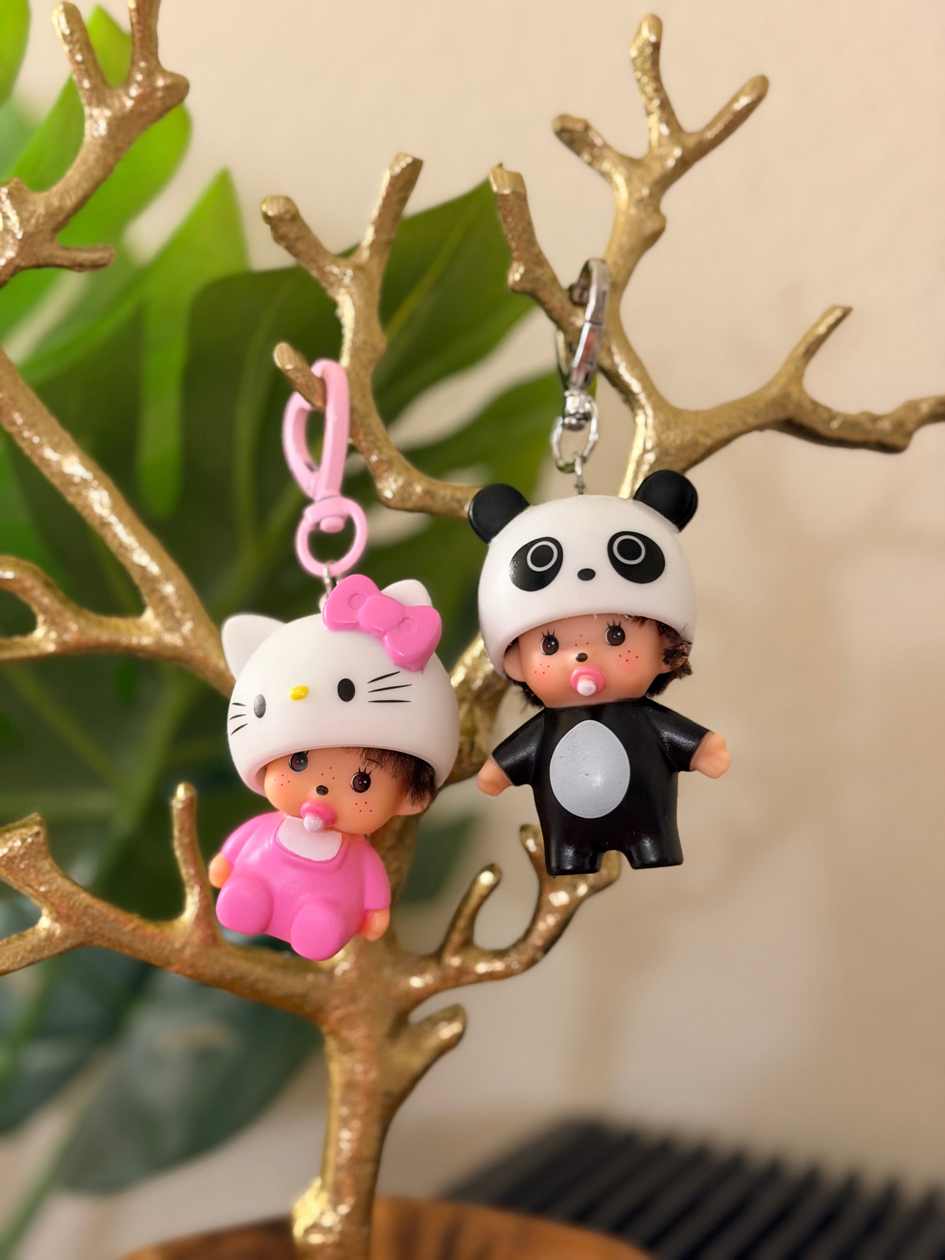 Baby HK & Monchi Initial Keychain