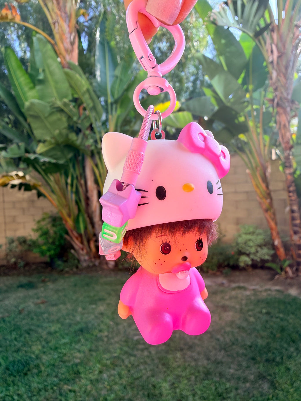 Baby HK & Monchi Initial Keychain