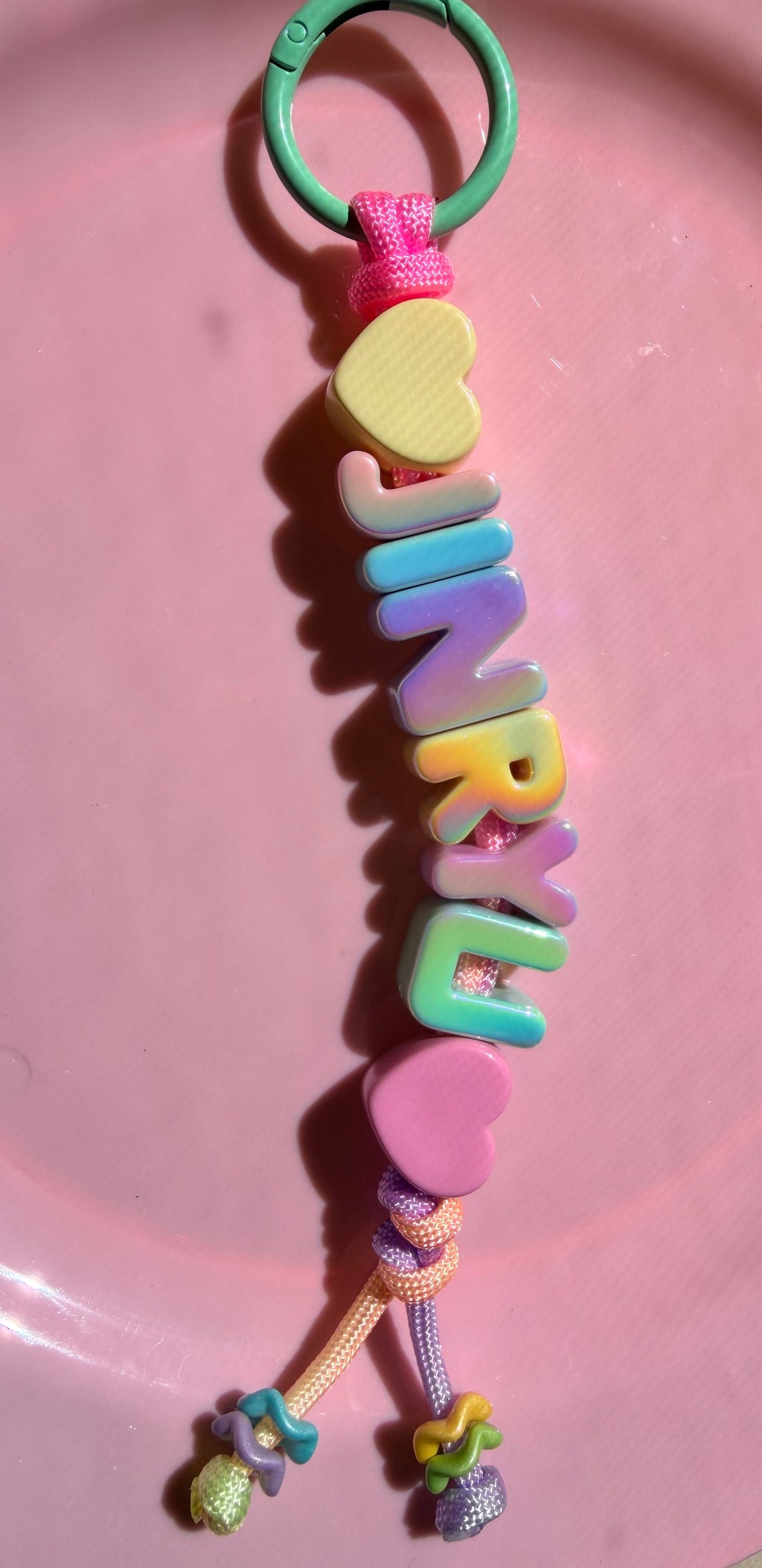 Cotton Candy Custom Name Keychain
