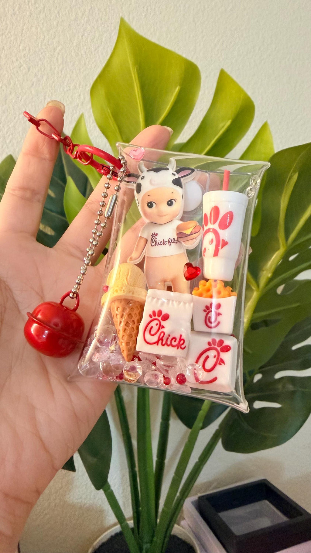 Mini Food Pouch Keychain – Cute Fast Food Bag Charm