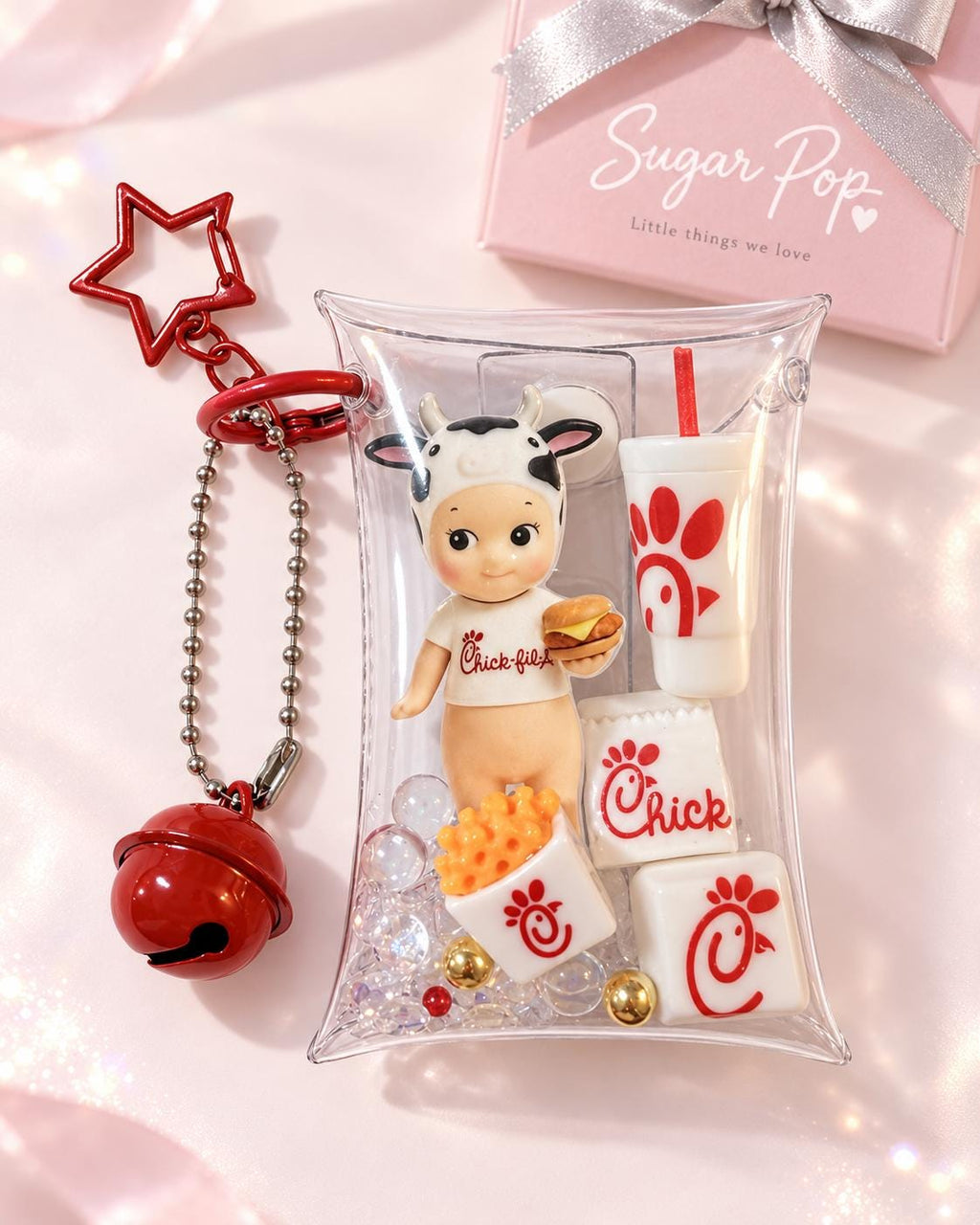 Mini Food Pouch Keychain – Cute Fast Food Bag Charm