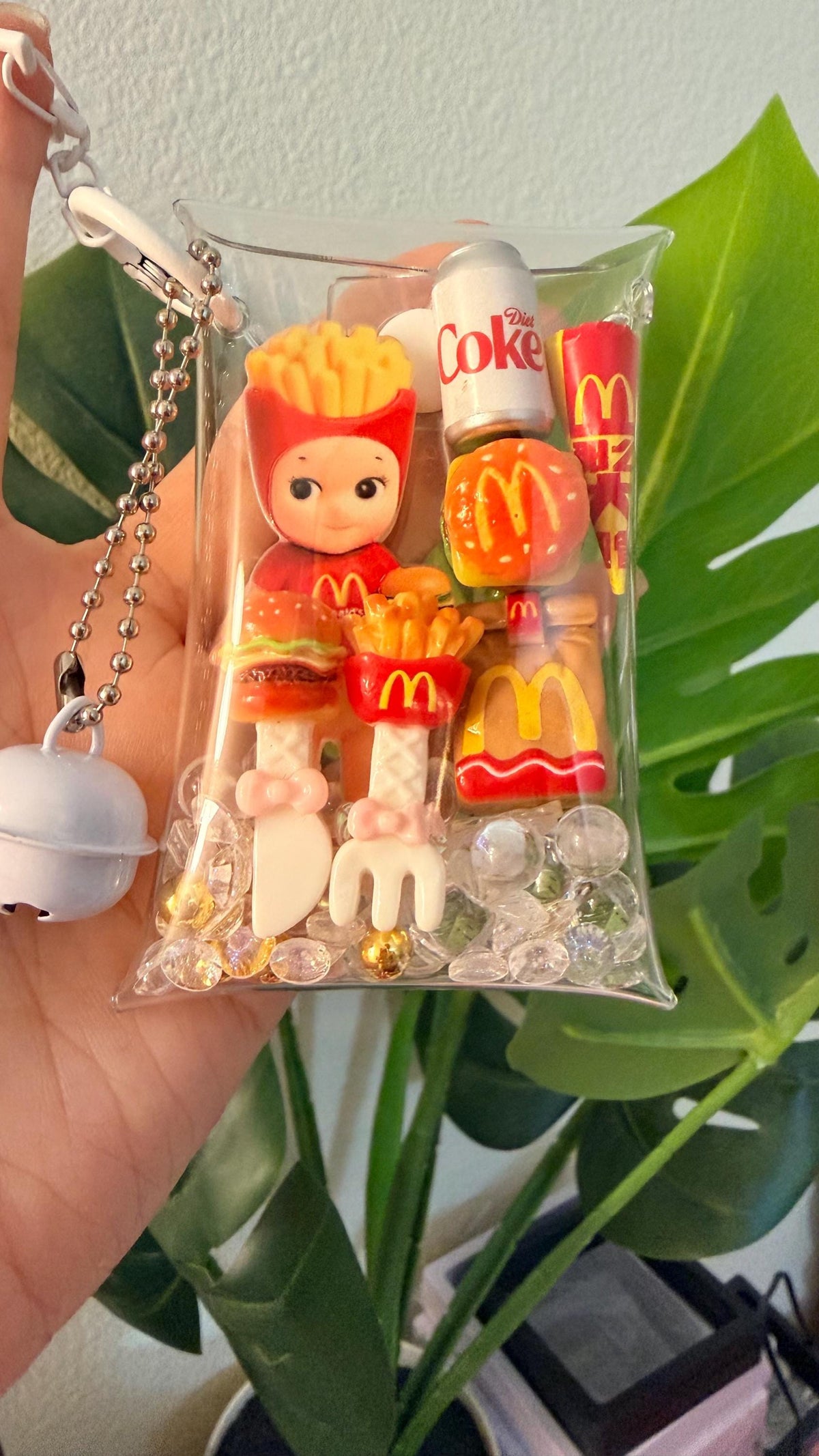 Mini Food Pouch Keychain – Cute Fast Food Bag Charm