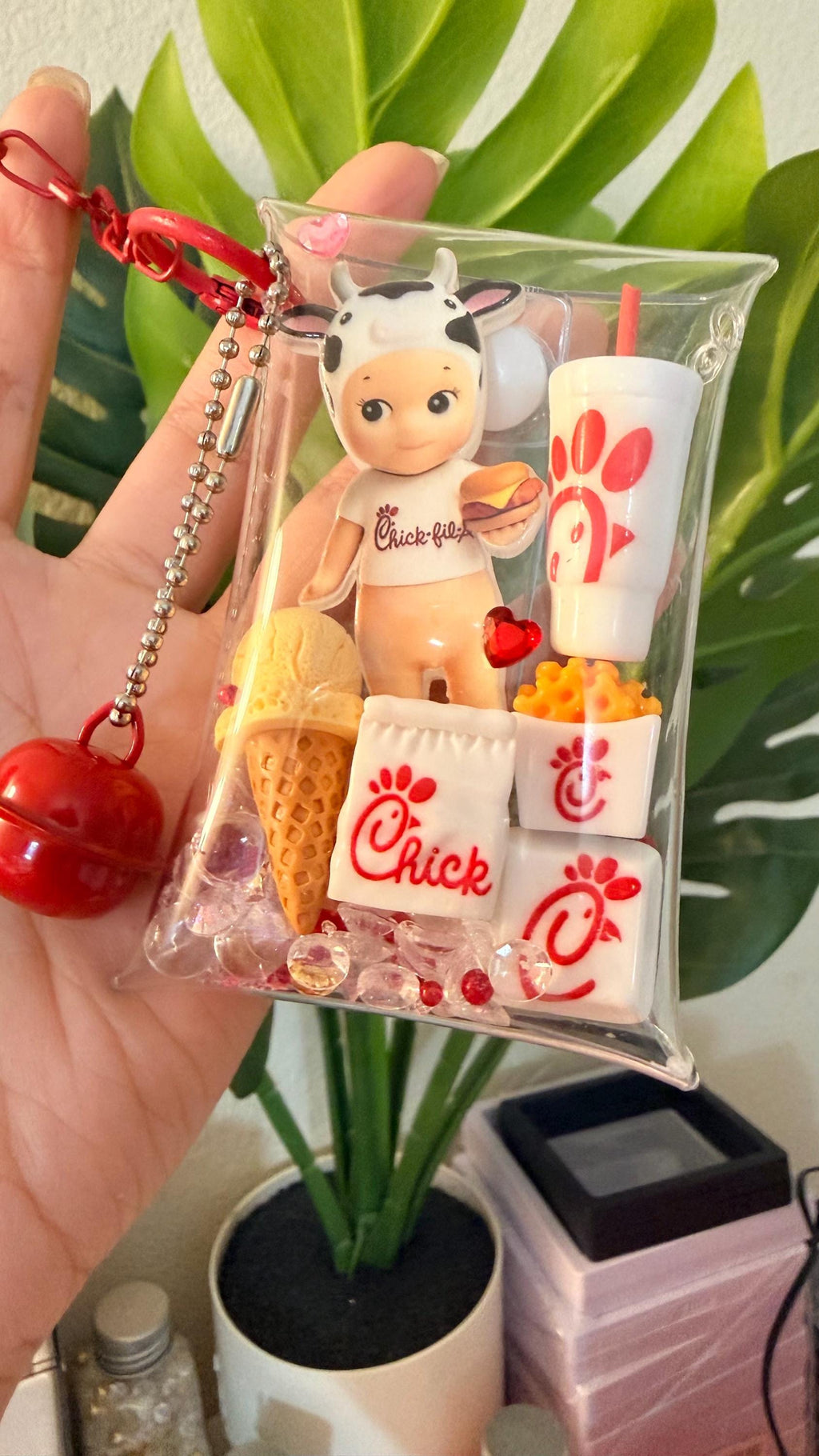 Mini Food Pouch Keychain – Cute Fast Food Bag Charm