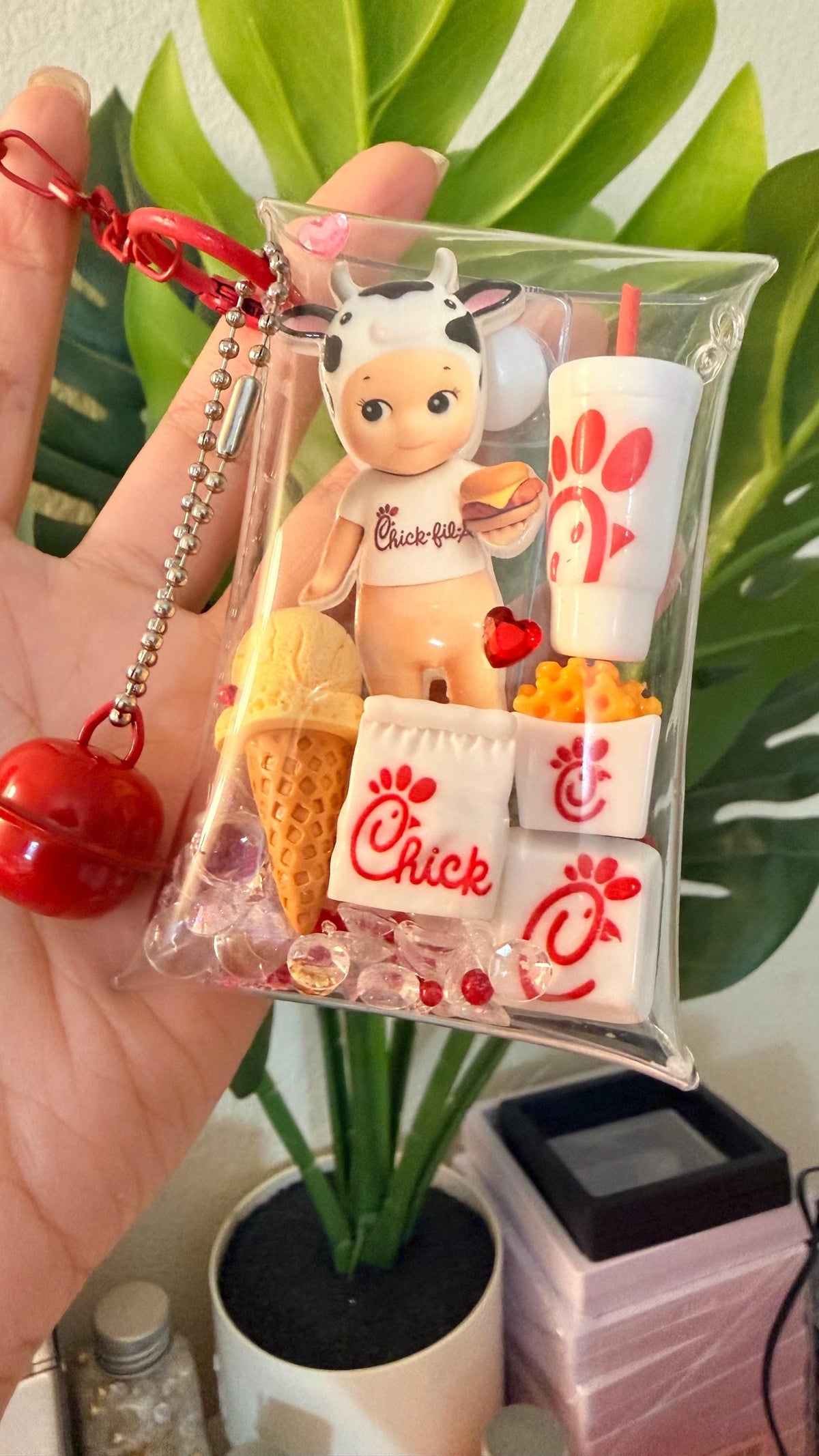 Mini Food Pouch Keychain – Cute Fast Food Bag Charm