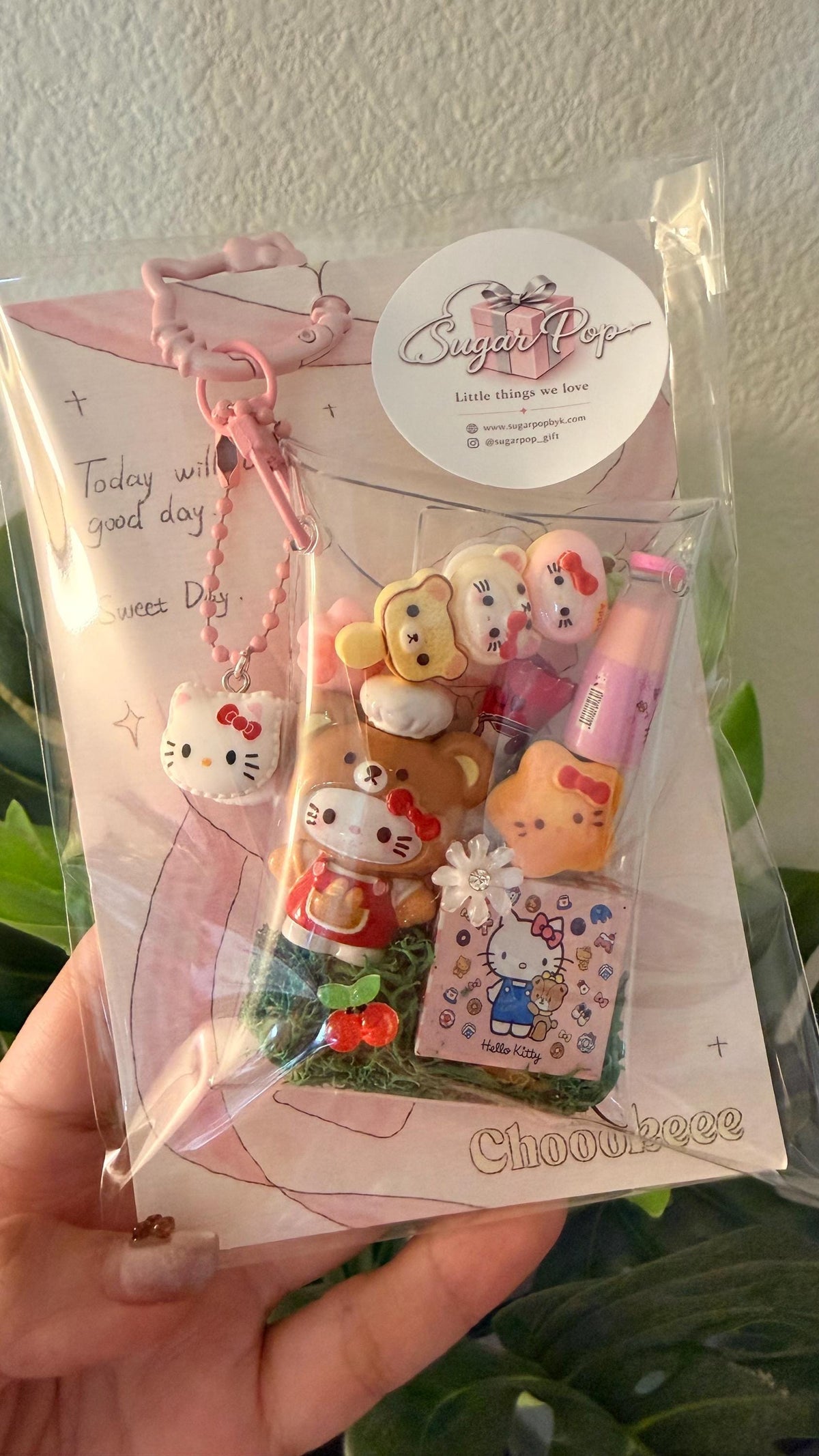 Cute Trinket Pocket Keychain | Kawaii Miniature Charm Bag Accessory | Clear Pocket Keyring | Cute Gift for Her