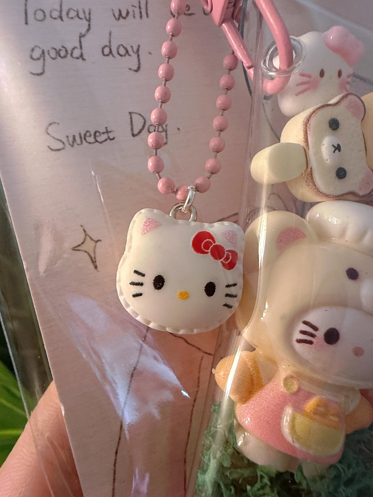 Cute Trinket Pocket Keychain | Kawaii Miniature Charm Bag Accessory | Clear Pocket Keyring | Cute Gift for Her