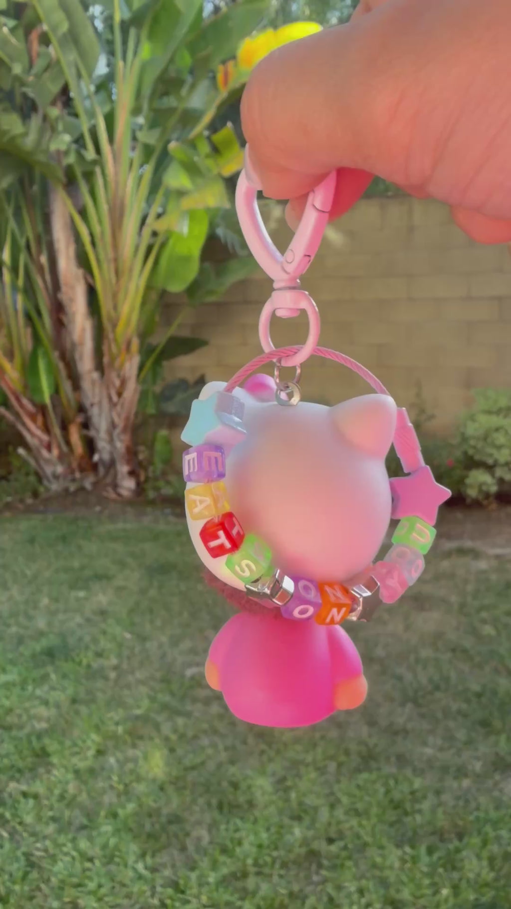 Baby HK & Monchi Initial Keychain