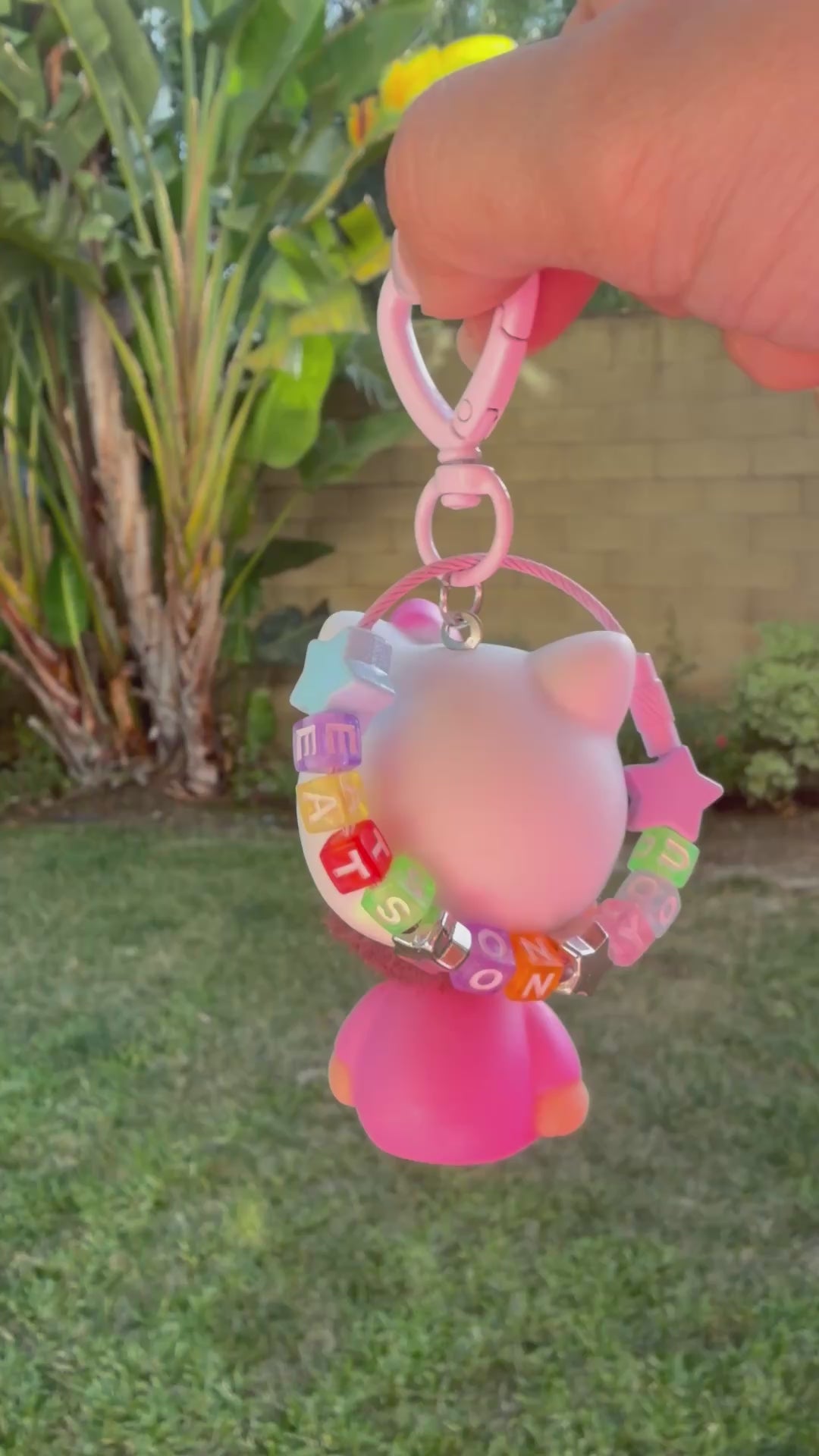Baby HK & Monchi Initial Keychain