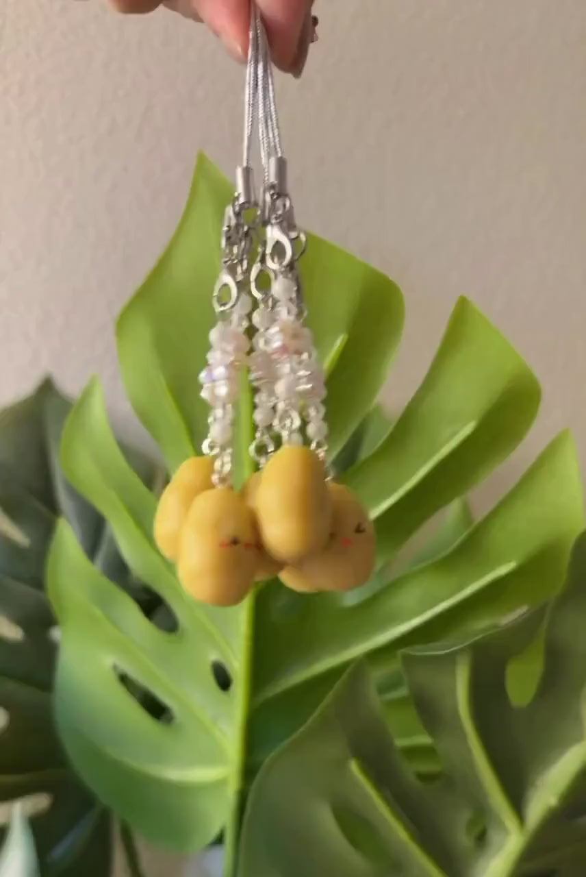 Cute Potato Phone Strap | Crystal Beaded Phone Charm | Kawaii Potato Cell Phone Accessory | 5 Styles