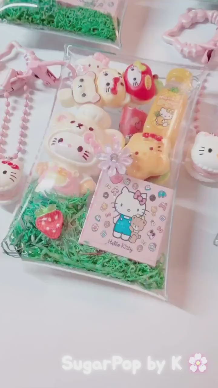 Cute Trinket Pocket Keychain | Kawaii Miniature Charm Bag Accessory | Clear Pocket Keyring | Cute Gift for Her