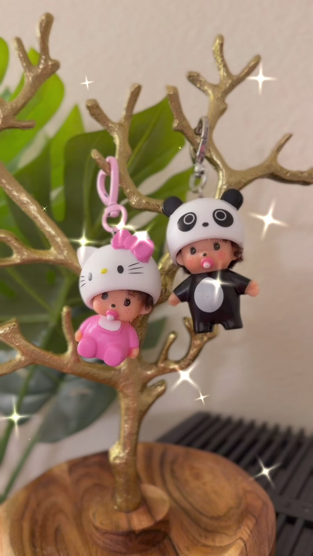 Baby HK & Monchi Initial Keychain