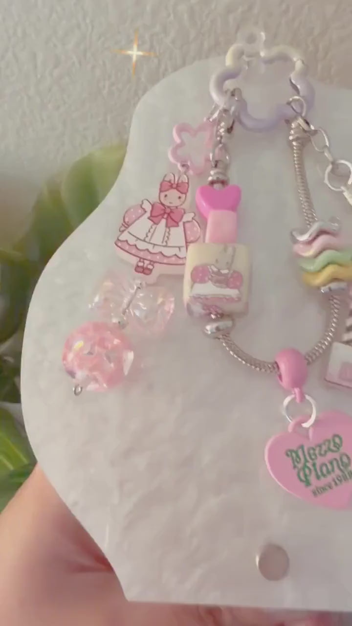 Cute Character Keychain Series | Kawaii Bag Charms | Pastel Beaded Keyring | Handmade Cute Accessories | Gift for Her