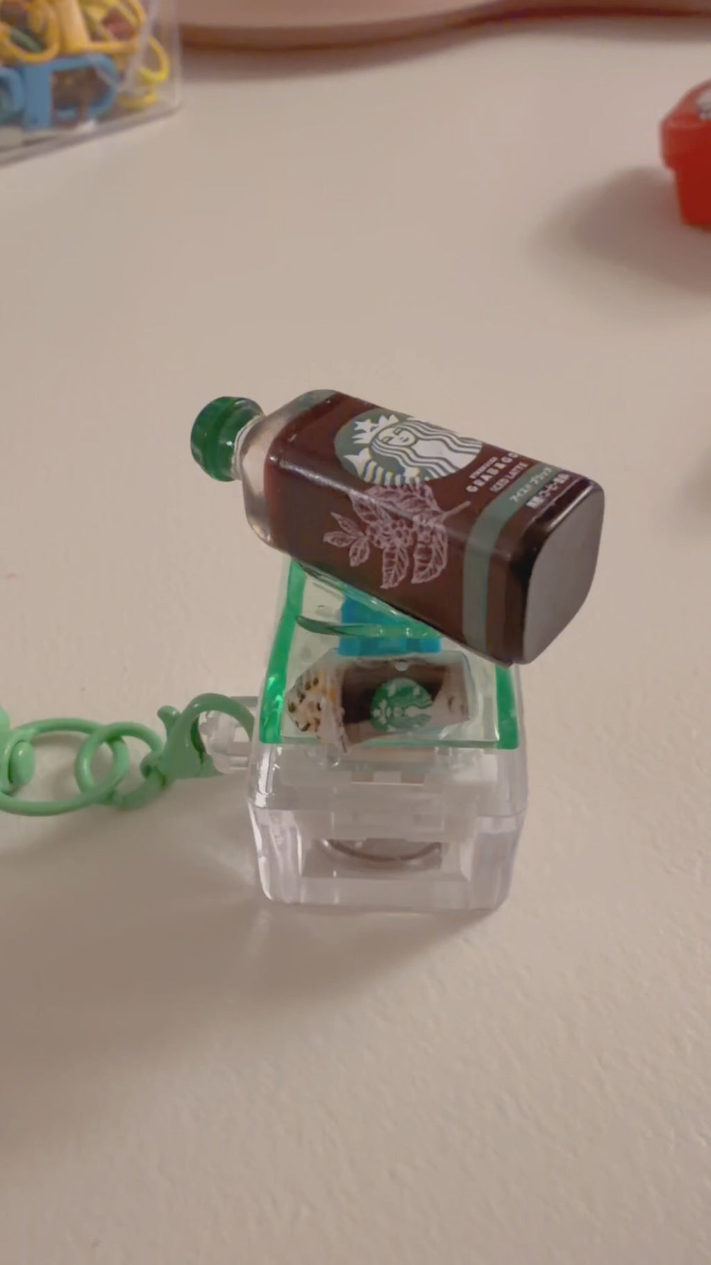 LED Coffee Clicker Keychain | Mini Fidget Toy
