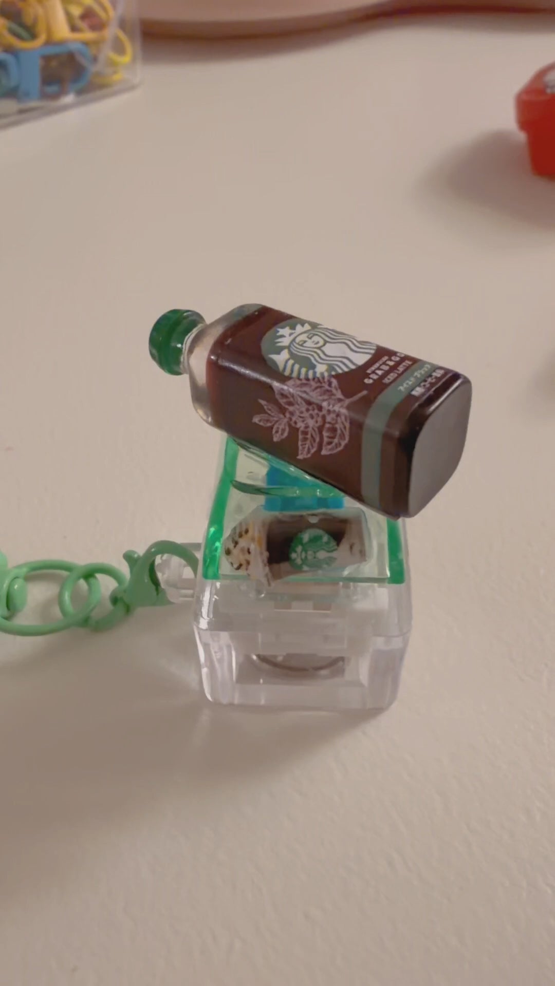 LED Coffee Clicker Keychain | Mini Fidget Toy